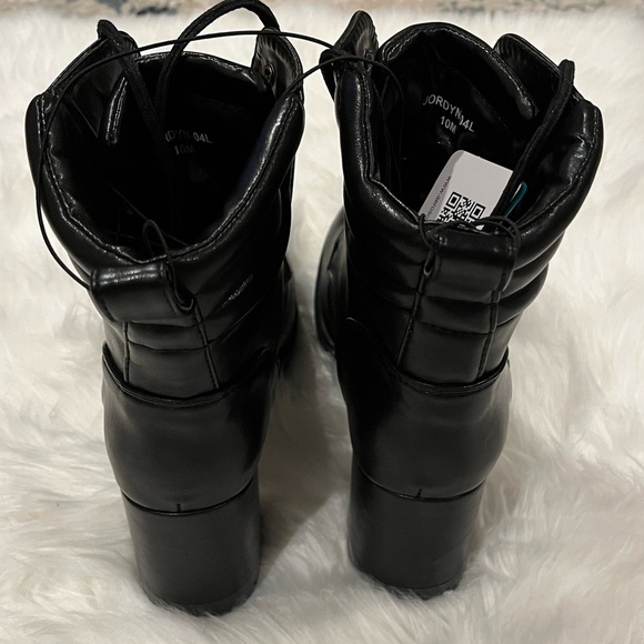 🆕 Aerosoles Women's Black Combat Boots Size 10M Block Heel Lace-Up - Picture 6 of 11